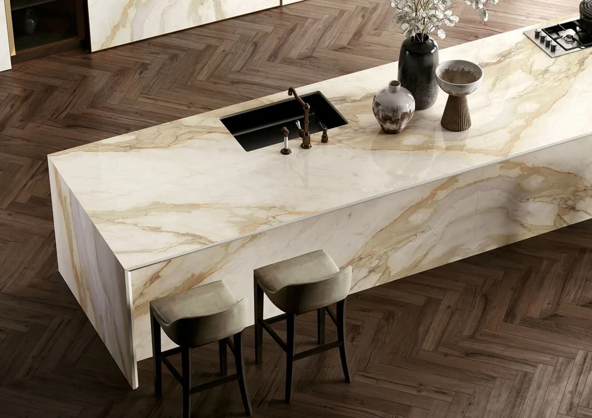 Calacatta Hermitage installed
