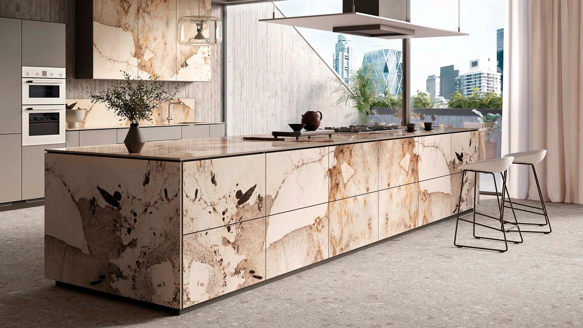 Magellano — large-format onyx-effect surface