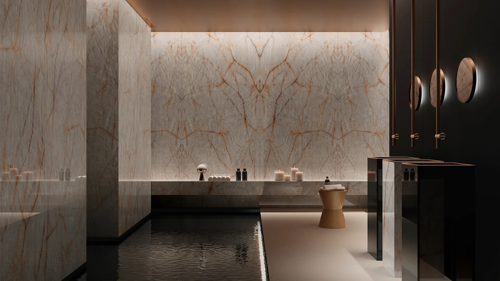 Crystal Clear — large-format onyx-effect surface